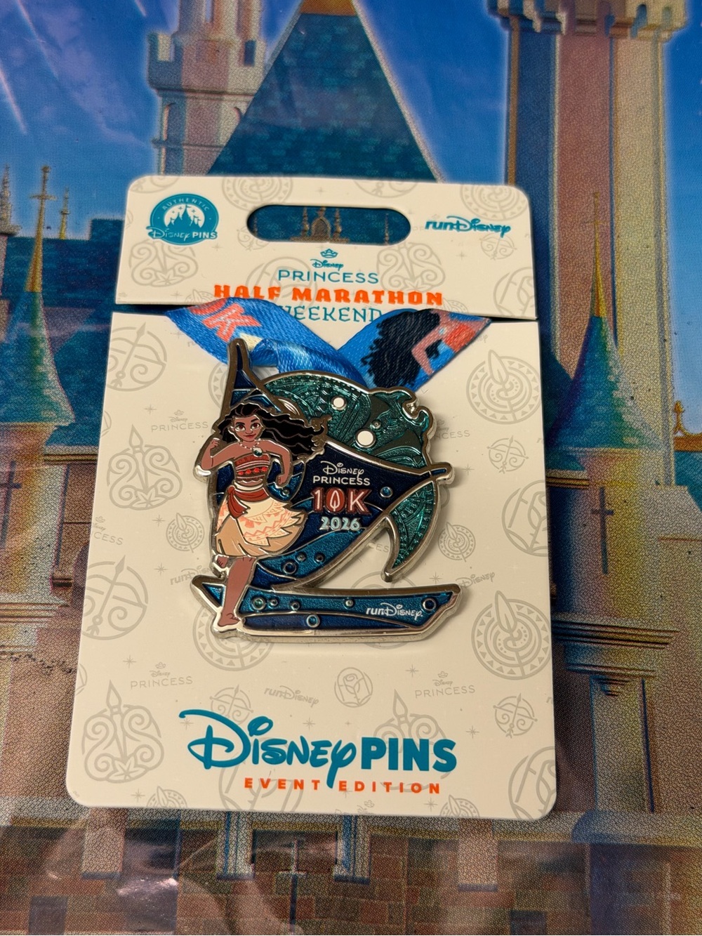 NEW runDisney 2026 Princess Half Marathon Weekend 10K Moana Medal Replica Pin